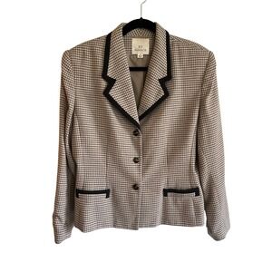 Vtg En Avance Checkered Blazer 90s